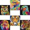 Diamond Painting for Kids 8–12 – 6 Pcs Animal Diamond Dots Kits, Arts & Crafts Gift for Boys & Girls, 6" x 6" (Tiger, Leopard, Owl, Eagle, Parrot, Lion)